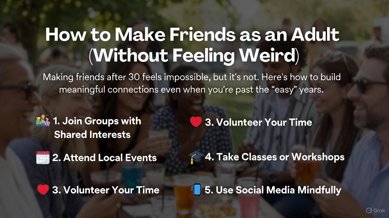 How to Make Friends as an Adult (Without Feeling Weird)