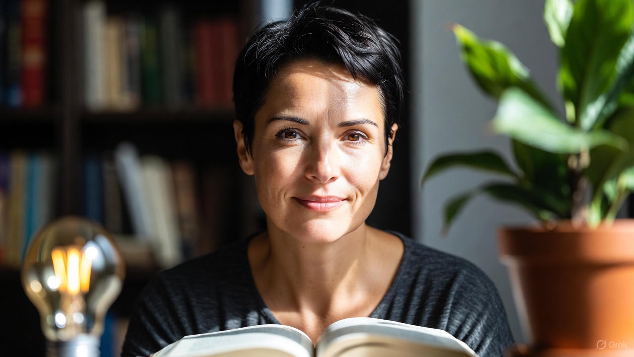 Person standing at crossroads with open curious expression rather than anxiety