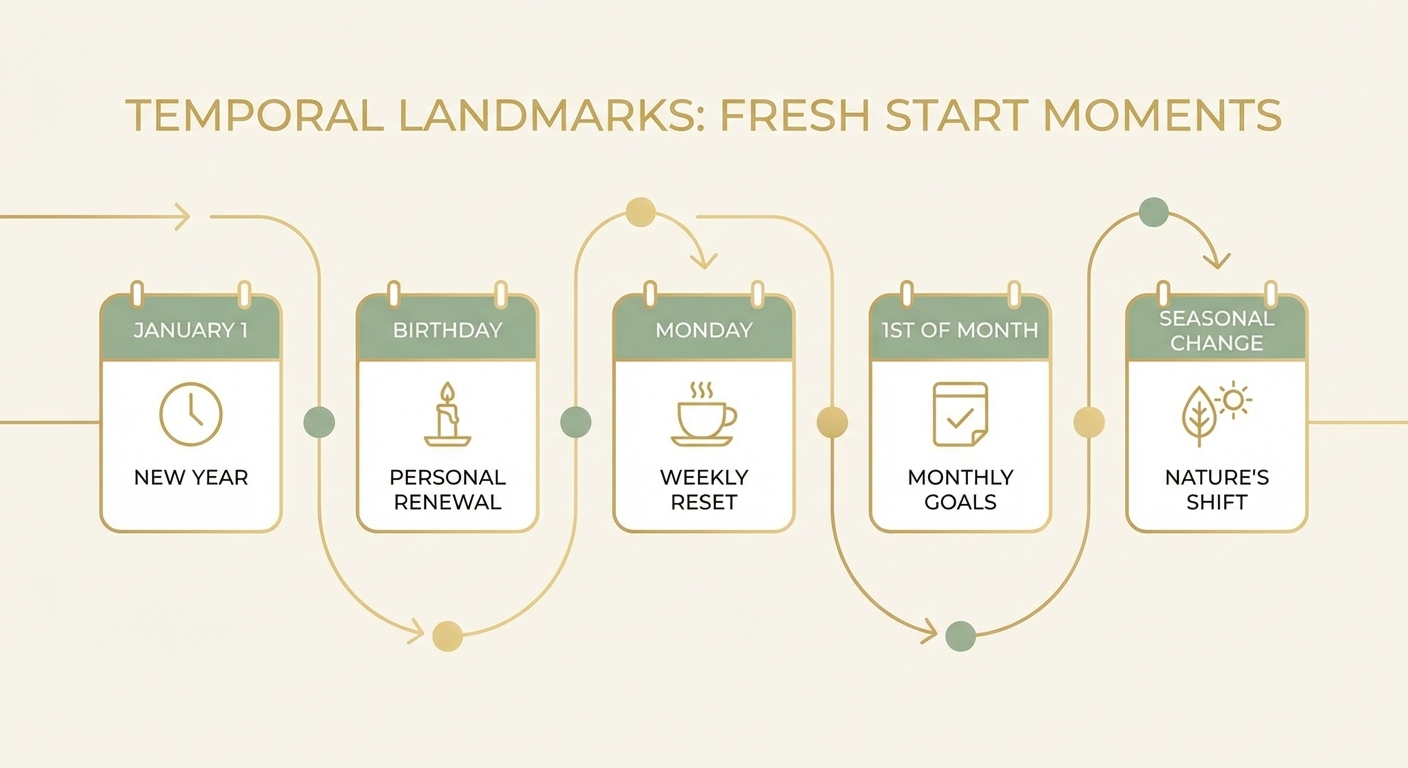 Calendar pages turning with highlighted dates representing temporal landmarks